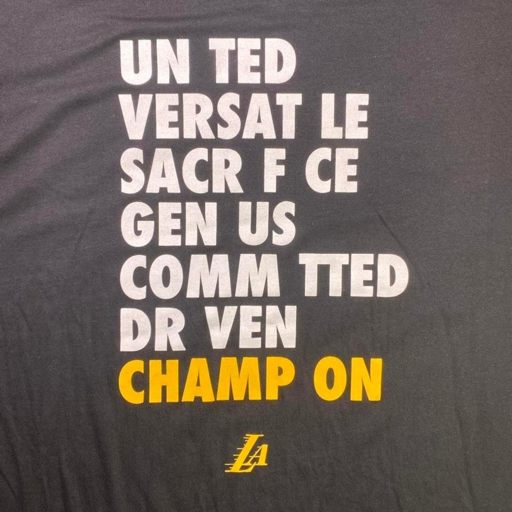 LA Los Angeles Lakers basketball promo shirt - 2018 Opening Night - Kobe era